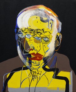 50 stora författare i historien : Pablo Neruda, 2015 (olja och akryl på duk)