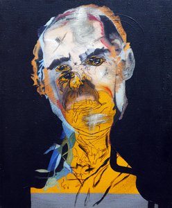 50 stora författare i historien : Philip Roth, 2015 (olja och akryl på duk) av Benoit Erwann Boucherot