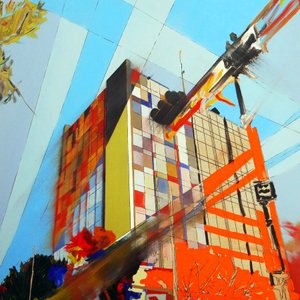 Overlandscape : Mexico 3, 2016 (olja på duk) av Benoit Erwann Boucherot