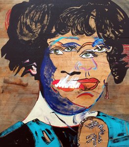 Surportrait : Whitney Houston, 2020 (olja och akryl på trä) av Benoit Erwann Boucherot