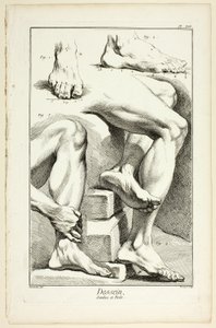 Design: Ben och fötter, från Encyclopédie av Benoit Louis Prevost