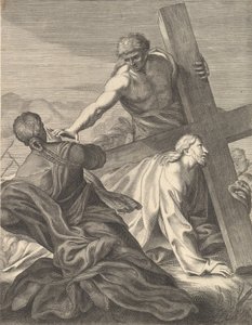 Kristus som bär korset, 1680-1719. av Benoit Thiboust