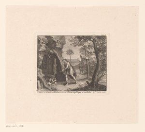 Chloë door Dryas hittad Drias hittar Chloé som han tar till sin fru (titel på objektet) av Benoît Audran (I)