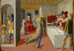 Herodes högtid och halshuggningen av Johannes döparen, 1461-1462.