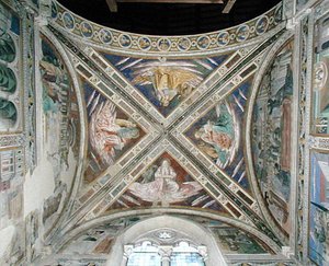 Avsnitt ur St. Augustinus liv, från kortaket, 1463-65 av Benozzo di Lese di Sandro Gozzoli