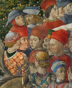 De tre vise männens tillbedjan (fresco) av Benozzo di Lese di Sandro Gozzoli