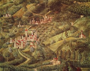 Magikungens resa till Betlehem av Benozzo di Lese di Sandro Gozzoli