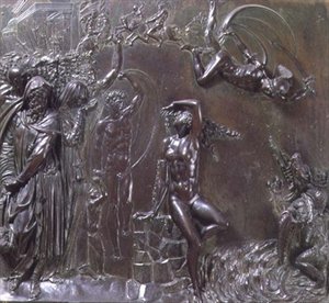 Perseus räddar Andromeda (brons) av Benvenuto Cellini