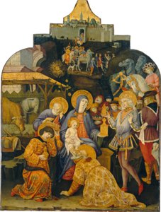 Tillbedjan av Magi, ca. 14701475.