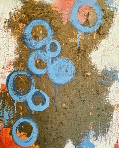 Texturerade blå cirklar