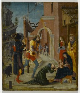 The Adoration of the Magi, c.1485-95 (tempera på panel)