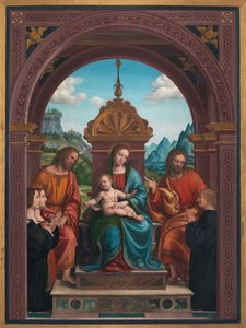 Madonna och barn, St. James, St. Philip och Antonio Bustis familj
