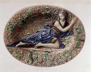 Madeleine i öknen - Keramikfat, i "" The work of Bernard Palissy"" av C. Delange och C. Borneman, Paris