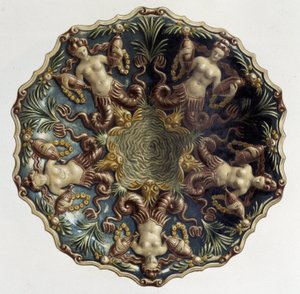 Plat aux sirens - i "" The work of Bernard Palissy"" av C. Delange och C. Borneman, red. Delange, Paris