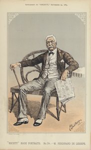 M Ferdinand de Lesseps (färg litho)