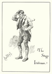 The Stage Irish-man (gravyr) av Bernard (after) Partridge