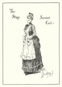 The Stage Servant Girl (gravyr) av Bernard (after) Partridge