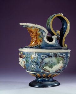 Aiguiere de faience skapad av Bernard Palissy-skolan (cirka 1510-1589) Paris, Louvren av Bernard (school of) Palissy