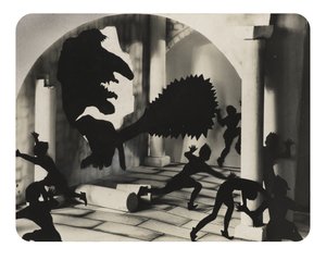 Fantastiska figurer, möjligen 1920-tal (gelatin silvertryck) av Bernard Alfieri