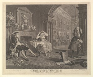 Vigsel A-la-Mode, tavla II, april 1745. av Bernard Baron