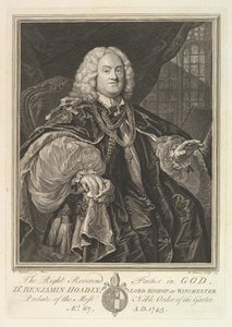 The Right Reverend Fader in God, Dr. Benjamin Hoadly, Lord Bishop of Winchester, Prelate ..., 1743.
