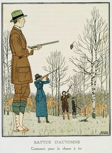 An Autumn Shoot, ca 1912-13 (litho) av Bernard Boutet de Monvel