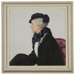 Porträtt av Lady Mendl (1865-1950), född Ella de Wolfe, kallad "Elsie" (olja på duk)