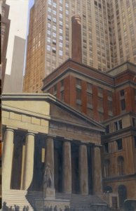 Utsikt över Wall Street av Bernard Boutet de Monvel