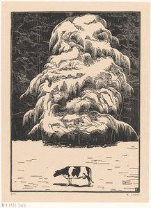Ko med en lärk av Bernard Essers (signed by artist)