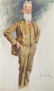 Porträtt av George Bernard Shaw, ca 1925 (akvarell på papper)
