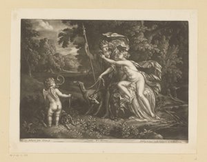 Venus en Adonis Venus & Adon (titel på objekt) av Bernard Lens (I)