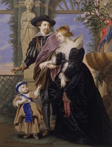 Kopia efter Rubens, hans hustru Helena Fourment 1614-1673, och deras son Frans 1633-1678.