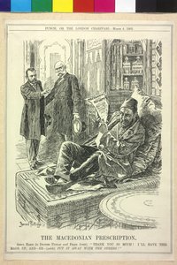 Kejsare av Österrike och Nikolaus II karikatyr av Franz Joseph I av Bernard Partridge