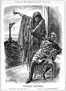 Punch-tecknad film om Lusitanias förlisning, 1915