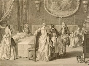 Välsignelse av äktenskapssängen, illustration från 