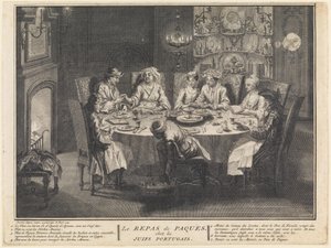 Firandet av påskmåltiden av Bernard Picart
