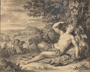 Erigone förförd av Bacchus av Bernard Picart