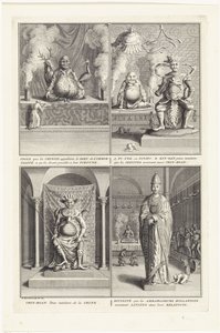 Fyra kinesiska gudar, 1728 av Bernard Picart