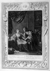Leucothoe förförd av Apollo i form av Eurynome, 1733 av Bernard Picart