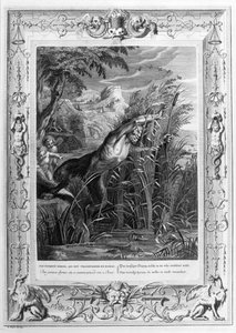 Pan jagar Syrinx (gravyr) av Bernard Picart
