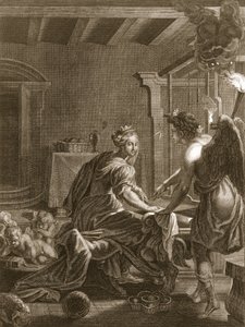 Penelope vid sin vävstol, 1731 av Bernard Picart