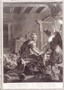 Penelope vid sin vävstol, 1731 av Bernard Picart
