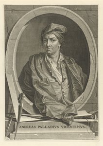 Porträtt av arkitekten Andrea Palladio 1508-1580 efter Paolo Veronese, 1716. av Bernard Picart
