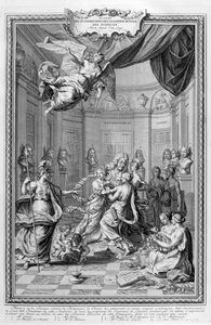 Praise of Academiciens of the Royal Academy of Science... 1728 av Bernard Picart