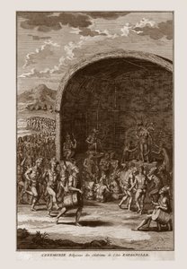 Religiös ceremoni för invånarna på Isle of Hispaniola, c1721. av Bernard Picart