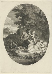 Satyr förföljer den sovande Venus