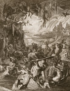Scene of Hell, 1731 av Bernard Picart