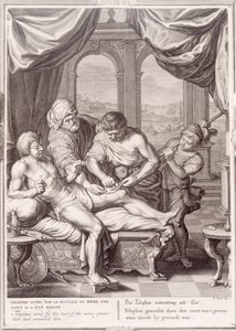 Telephus botad av rosten från samma spjut som skadade honom, 1731