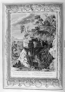 Nymfekoet ändrades till ljud, 1733 av Bernard Picart
