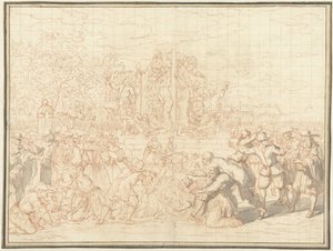 Stympning av bröderna De Witts kroppar, 1672 av Bernard Picart